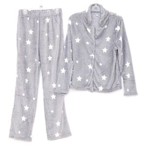 PIJAMA-FLEECE-ADULTO-ESTRELAS---G---CINZA