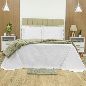 KIT-CAMA-ACETINADO-ULTRASSONIC-KING---LOUISY-BRANCO