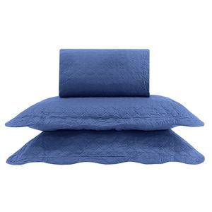 KIT-CAMA-CASAL-ACETINADO-ULTRASSONIC---ESTRELA-AZUL-MARINHO
