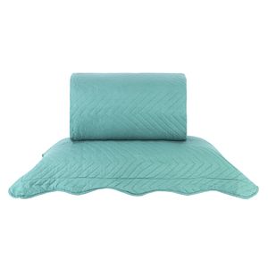 KIT-CAMA-SOLTEIRO-ACETINADO-ULTRASSONIC---ZIG-ZAG-VERDE-ESCURO