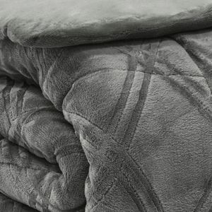 EDREDOM-CASAL-PLUSH-AIRBLOOM-CLASSIC---GEOMETRIC-CINZA-ESCURO