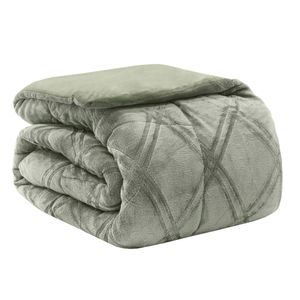 EDREDOM-CASAL-PLUSH-AIRBLOOM-CLASSIC---GEOMETRIC-VERDE