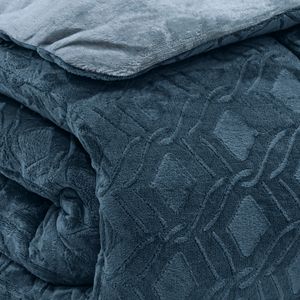 EDREDOM-CASAL-PLUSH-AIRBLOOM-CLASSIC---PIAO-AZUL-ESCURO