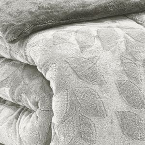 EDREDOM-KING-PLUSH-AIRBLOOM-CLASSIC---FOLHAS-CINZA